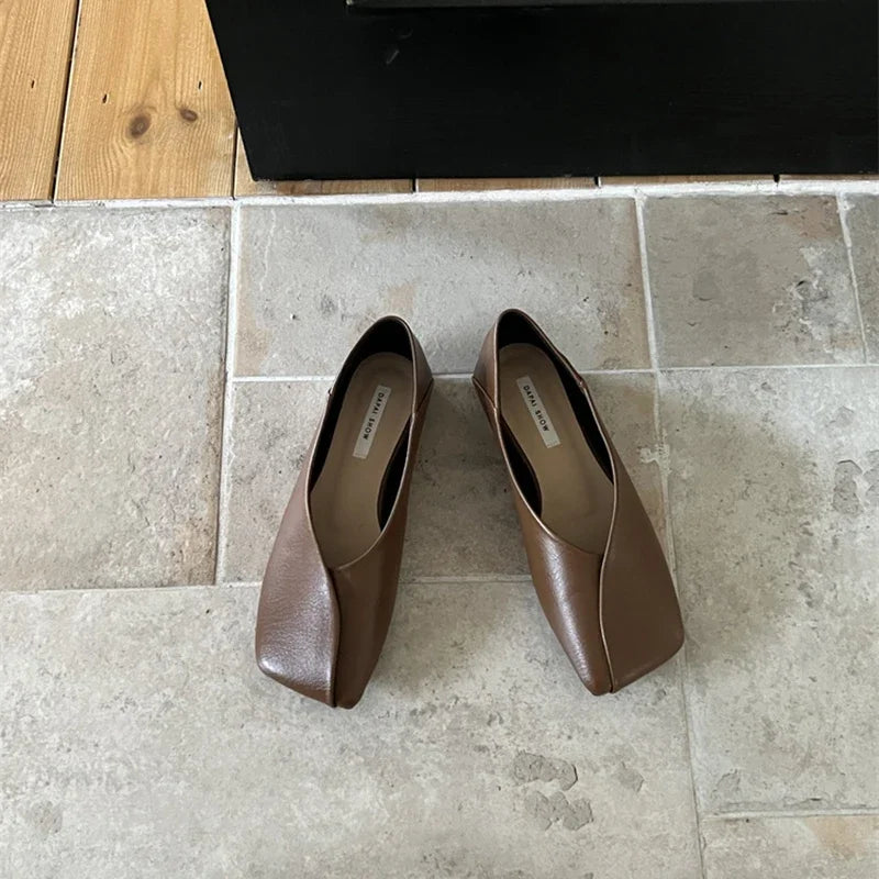 2026 Spring Autumn Slip On Women Mary Jane Shoes Fashion Square Toe Female Street Style Soft Sole Dress Flats Shoes